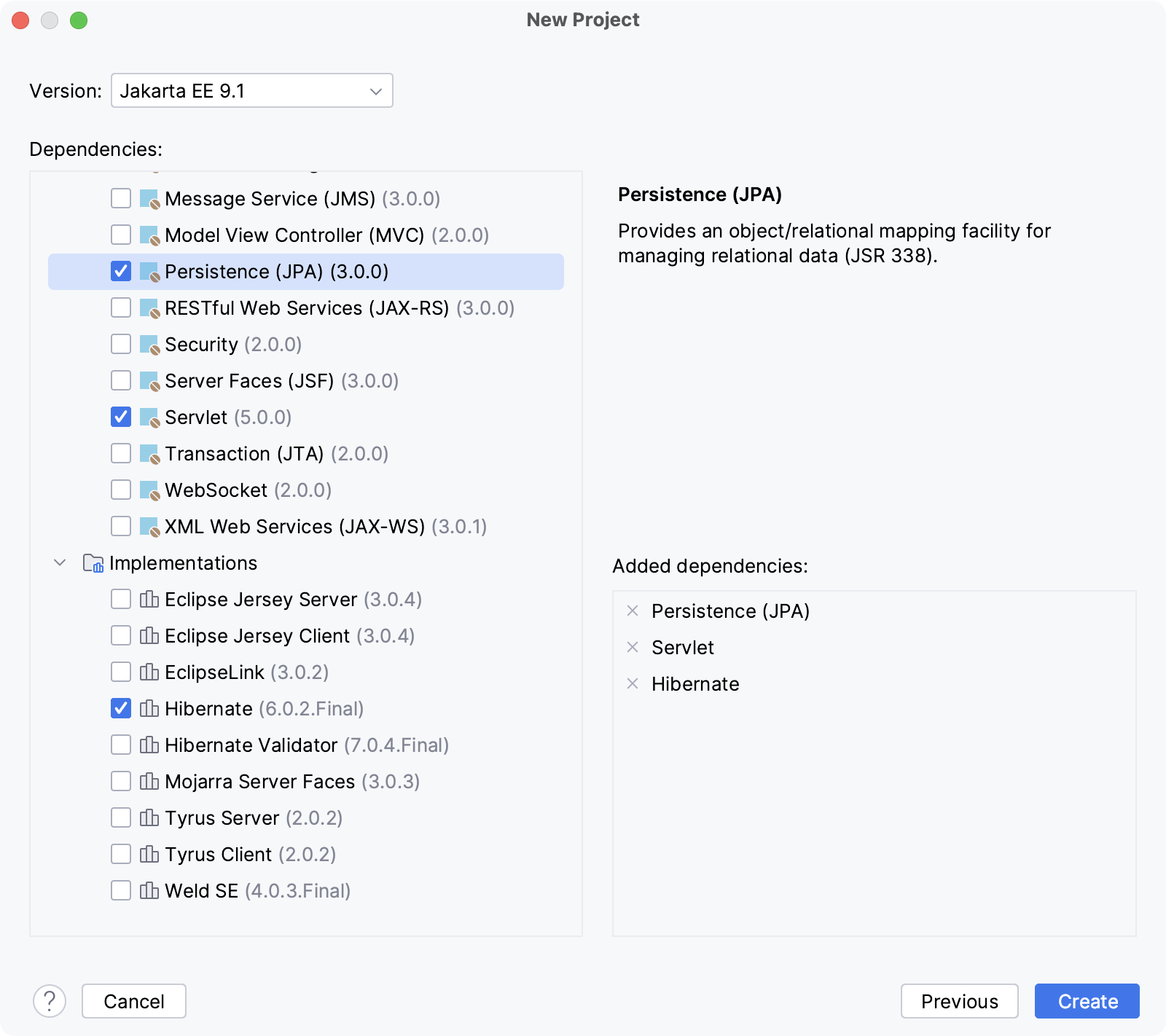 使用 JPA 和 Hibernate 的新 Java Enterprise 项目