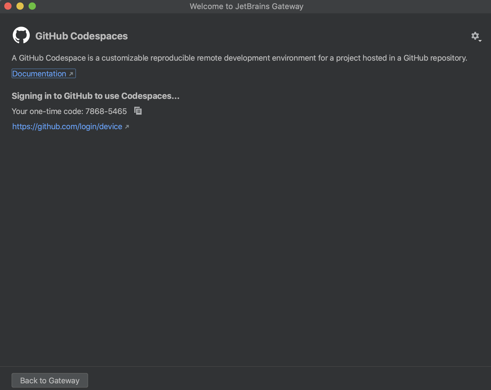 登录 GitHub Codespaces