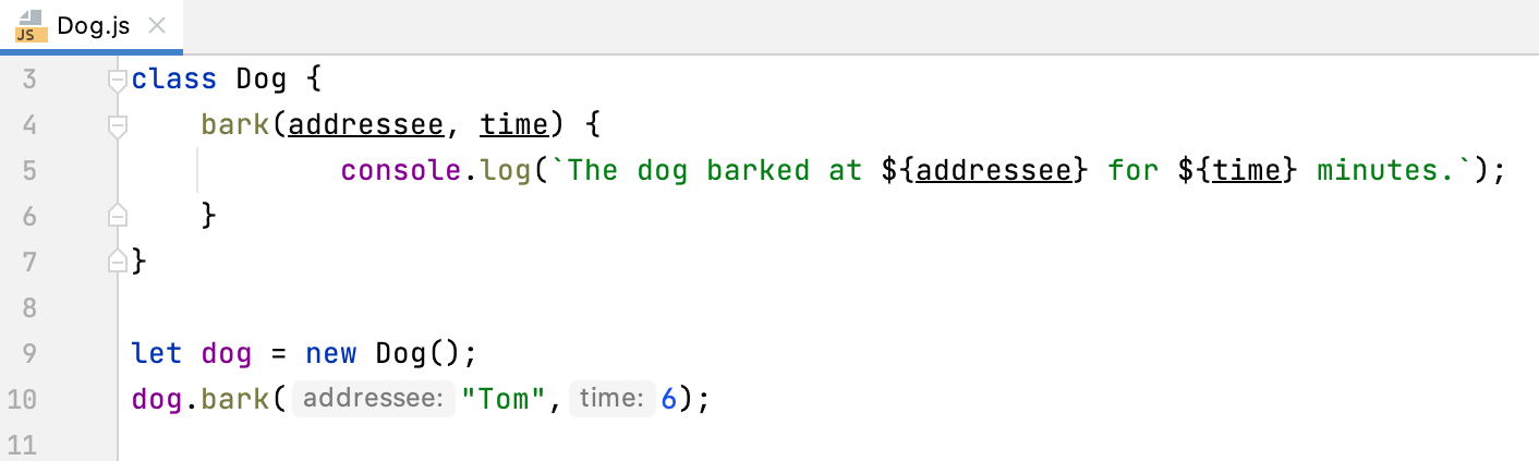 JavaScript 中的参数提示